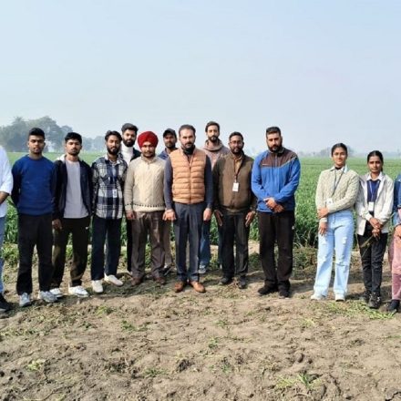 Exposure visit of B.Sc. (Hons) Agriculture students of RIMT University at Village Salana