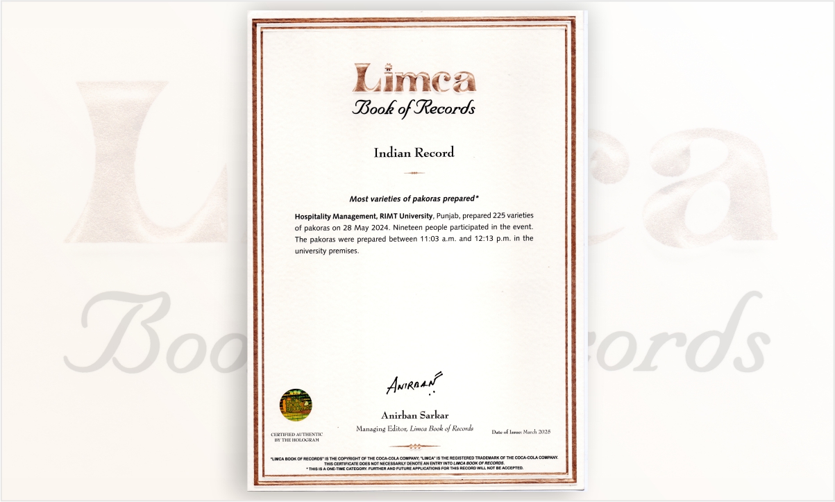 RIMT University Limca Book Record