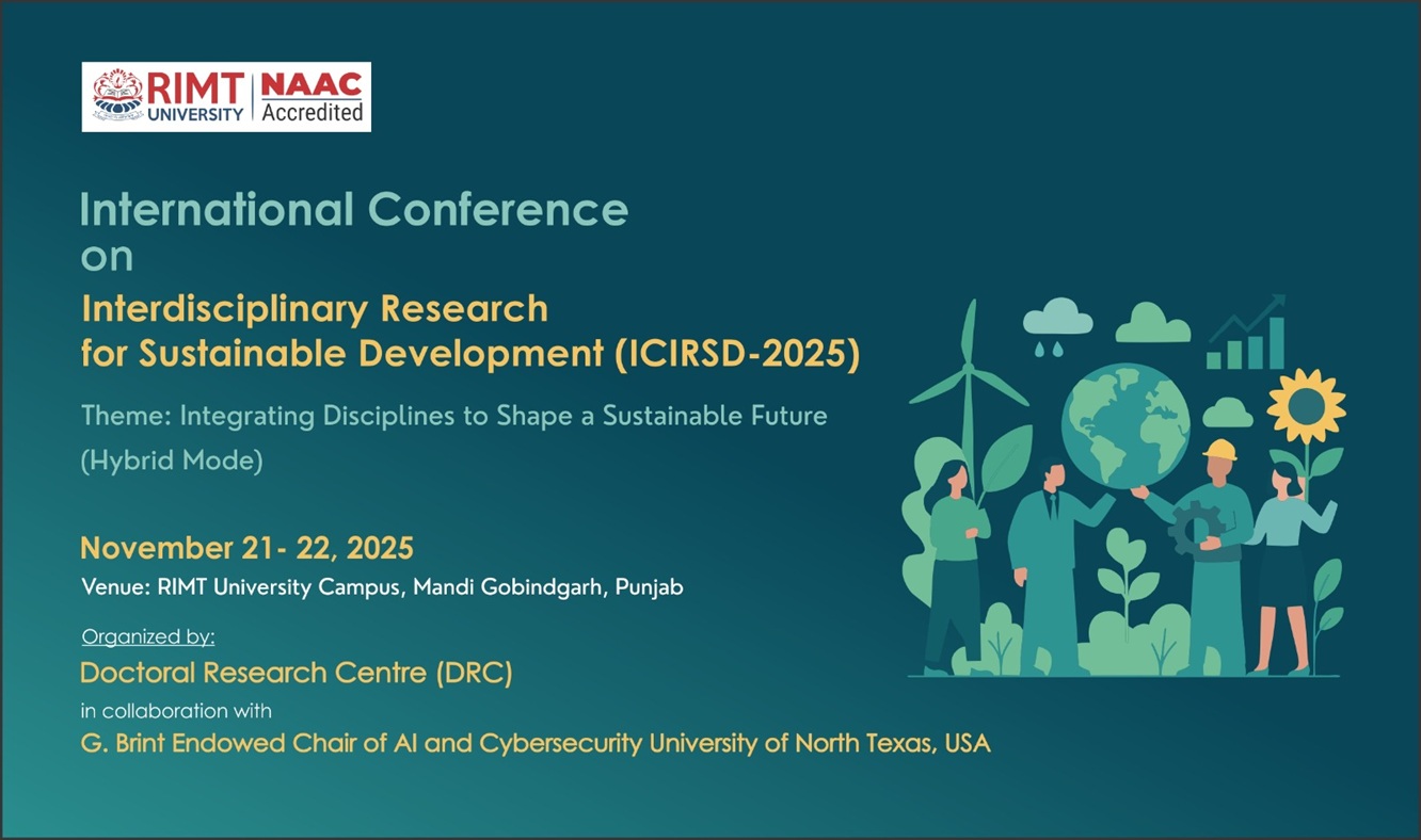 RIMT University to Host the 7th International Conference ICIRSD-2025 on November 21–22