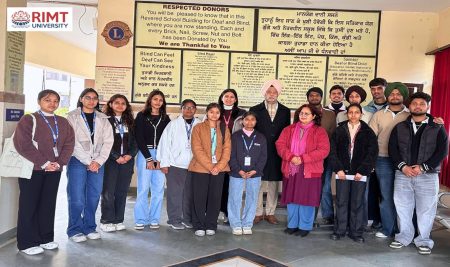 Department of Optometry conducted a meaningful visit to a Deaf and Blind School in Patiala