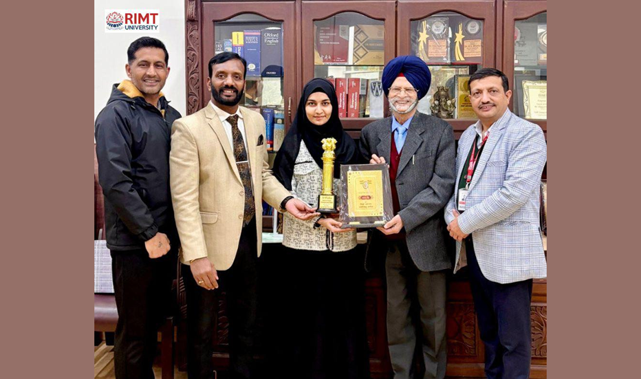 RIMT University Student Excels in Voice of Youth Championship 2026 with Winning Presentation